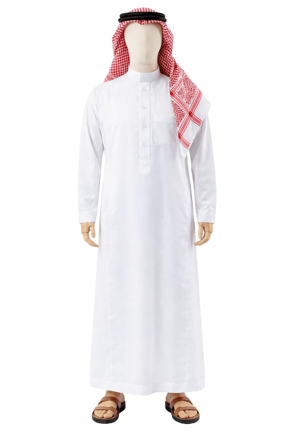 Traditional white thobe on mannequin
